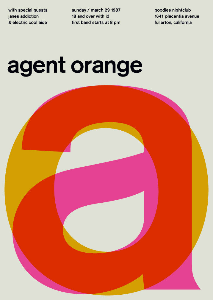 agent orange at goodies, 1987