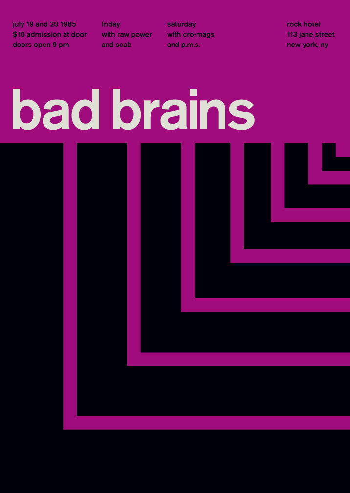 bad brains at rock hotel, 1985