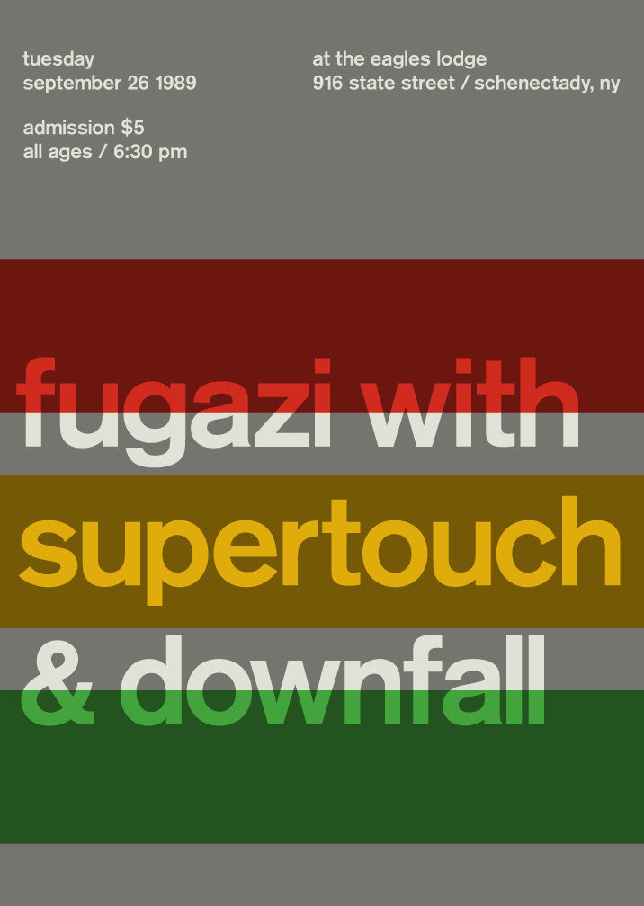 fugazi with supertouch & downfall, 1989